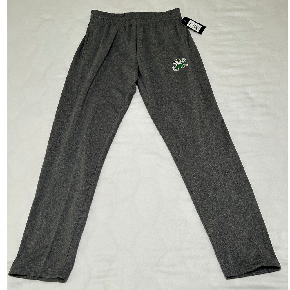 Captivating Notre Dame Fighting Irish Mens Gray Fleece Sweatpants Medium NWT - Picture 3 of 12